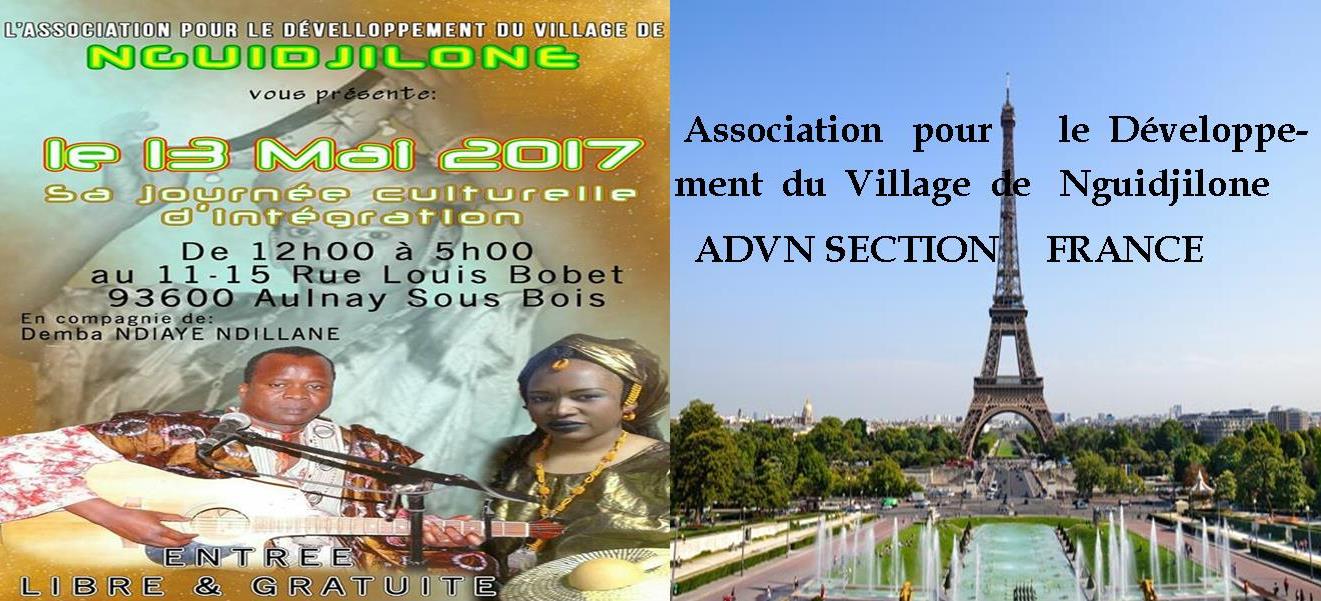 La journée Culturelle de la Communauté Nguidjilonoise de France prévue le 13 mai 2017